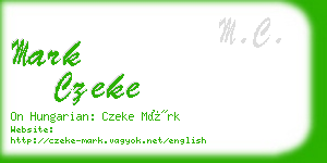 mark czeke business card